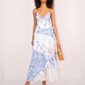 Blue Floral Lace Maxi Dress (FLAL DUPE)